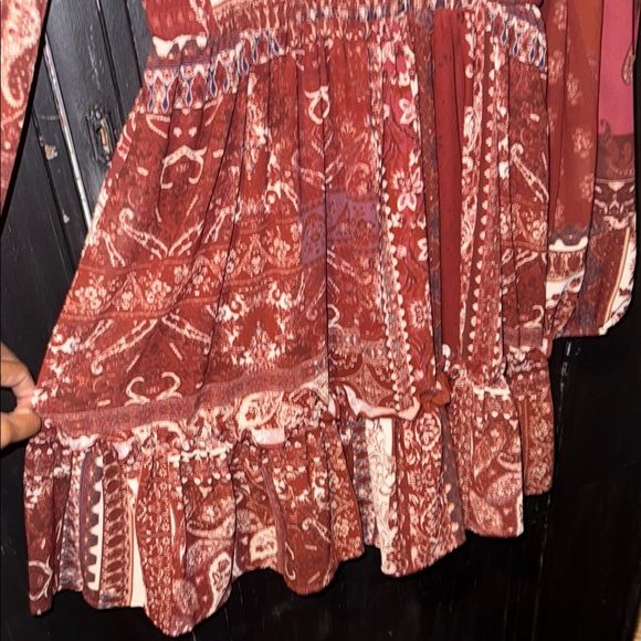 Flying Tomato Red and White Long Sleeve Dress - Picture 5 of 16